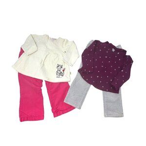 Toddler Girls - 2 Pants and 2 Shirts - Size 24 M, 18-24M & 18‎ M